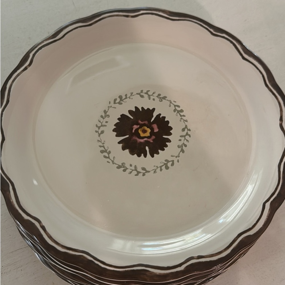 Pottery Barn Patterned Ceramic Plates